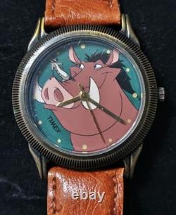 TIMEX Disney Lion King Timon Pumbaa Wristwatch Analog Quartz Boys Size