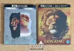 The Lion King (1994 & 2019) Uk Exclusive 4k + Blu Ray Steelbooks New & Sealed
