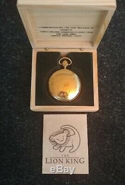 The Lion King Limited Edition Pocket Watch Wood Case Disney 528 out of 5000