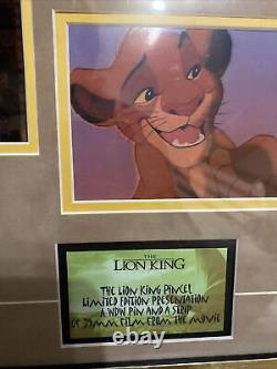 The Lion King Limited Edition Presentation WDW Pin and 35mm Film From The Movie