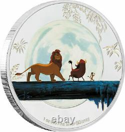 The Lion King Set Of 4 One Oz Coins, Lion King Display Bos 4 Oz. 999 Silver Auth