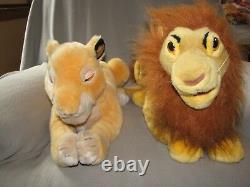 The Lion King Stuffed Plush Disney Store Simba & Sarabi / Nala Puppet Big Large