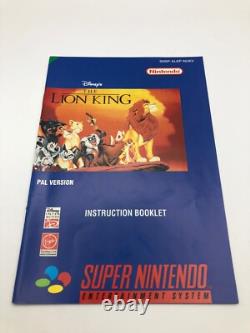 The Lion King Super Nintendo Snes WithManual Rare Blue Classic PAL 1997 #0356