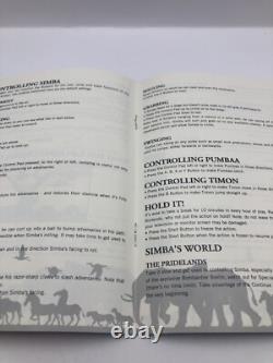 The Lion King Super Nintendo Snes WithManual Rare Blue Classic PAL 1997 #0356