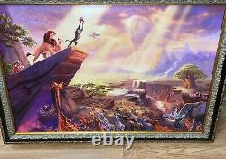 The Lion King Thomas Kinkade (24x36 Canvas) Disney Classic 29x41 Frame ($1245)
