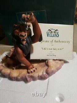 The Lion King WDCC Life's Not Fair Is It Scar Figurine COA Box Disney Villains