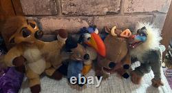 The lion king plush toys mattel 1994 set of 5 chracters RARE Vintage