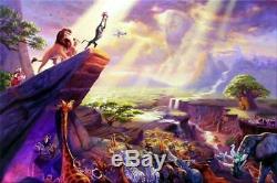 Thomas Kinkade The Lion King 12 x 18 S/N Limited Disney Canvas