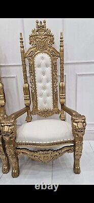 Throne Chair Wedding Chair Lion King Hand carved Wood