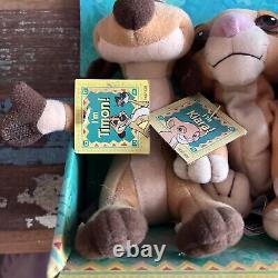 Timon Pumba Plush (The Lion King II Simba's Pride) Disney 1998 Bean Bag SET NEW
