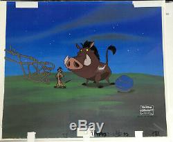 Timon and Pumbaa Disney TV Original Production Cel withcert Hand-Painted Lion King