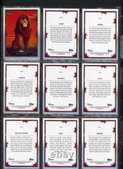 Topps Chrome Disney Complete Base Set 0-200 Cards + Lion King Bundle NM Mickey