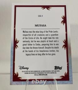 Topps Disney Chrome 2024 Mufasa /10 Lion King 30th Anniversary LK-3 Black Wave
