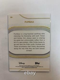 Topps Disney Chrome 2025 Pumbaa Lion King / 50 Bookend Gold Yellow Mini Diamond