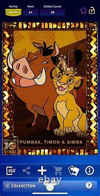 Topps Disney Collect Legendary 30CC LE Lion King Digital Card