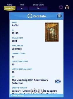 Topps Disney Collect Rafiki Lion King 30th Anniversary Legendary LE 30