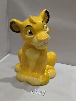 VGC DISNEY CHINA CERAMIC THE LION KING SIMBA Ceramic Piggy Bank / H25cm W 16cm