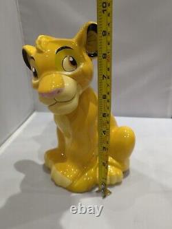 VGC DISNEY CHINA CERAMIC THE LION KING SIMBA Ceramic Piggy Bank / H25cm W 16cm