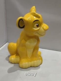 VGC DISNEY CHINA CERAMIC THE LION KING SIMBA Ceramic Piggy Bank / H25cm W 16cm