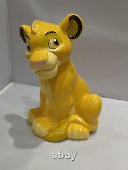 VGC DISNEY CHINA CERAMIC THE LION KING SIMBA Ceramic Piggy Bank / H25cm W 16cm