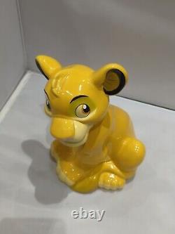 VGC DISNEY CHINA CERAMIC THE LION KING SIMBA Ceramic Piggy Bank / H25cm W 16cm