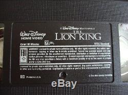 VHS Walt Disney Masterpiece Collection THE LION KING 1995 Rare Very Collectable