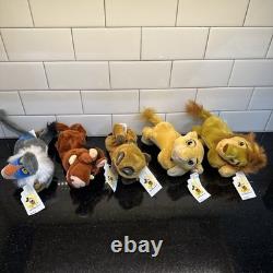 VTG 1990's Disney World Lion King Wrist Wrapper Set Of 6 New NWT Rare! Plush 8C