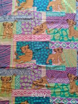 VTG 90s Disney Lion King Simba Duvet Cover Fabric Sheets Bedding Pastel #1