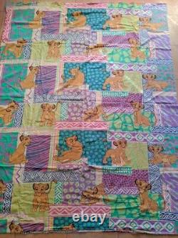 VTG 90s Disney Lion King Simba Duvet Cover Fabric Sheets Bedding Pastel #1