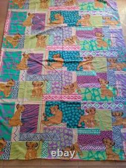 VTG 90s Disney Lion King Simba Duvet Cover Fabric Sheets Bedding Pastel #2