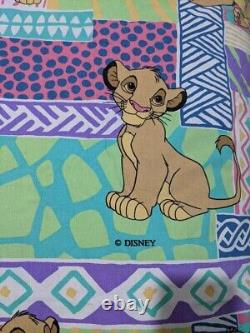 VTG 90s Disney Lion King Simba Duvet Cover Fabric Sheets Bedding Pastel #3