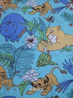 VTG 90s Disney Lion King Simba Duvet Cover Fabric Sheets Bedding Tropical RARE