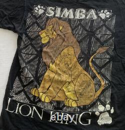 VTG 90s Disney The Lion King Simba Black Single Stitch Movie Promo T Shirt XL