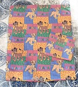 VTG Disney Simbas Pride Kovu Kiara Lion King Duvet Cover Sheets Fabric Cotton