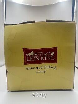 VTG Disney The Lion King Animated Talking Lamp With Box And Lampshade