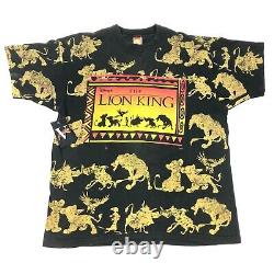 Vintage 1990s Disney The Lion King All Over Print Movie Tee T Shirt Size XL 90s