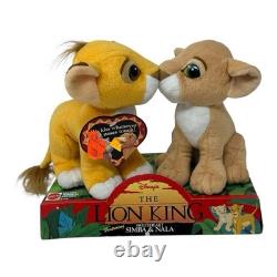 Vintage 1993 Mattel Disney The Lion King Simba & Nala Kissing Plush Set NIB