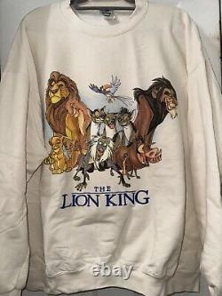 Vintage 1996 90s Lion King Mufasa Scar Timon Pumba Disney Simba Crewneck XXL