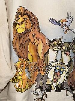 Vintage 1996 90s Lion King Mufasa Scar Timon Pumba Disney Simba Crewneck XXL