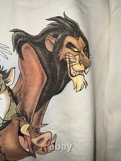 Vintage 1996 90s Lion King Mufasa Scar Timon Pumba Disney Simba Crewneck XXL