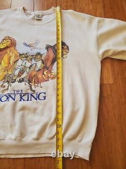 Vintage 90's The Lion King Movie Promo Crewneck Sweatshirt XXL Disney