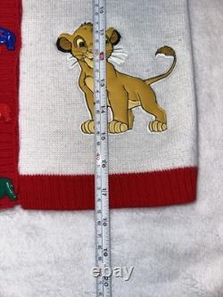 Vintage 90s Disney Lion King Simba Cardigan Sweater Youth Large 14