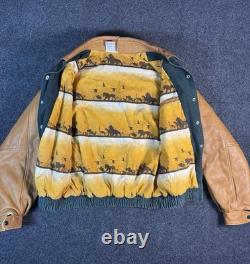 Vintage 90s Disney Lion King Simba Jacket Mickey Inc L Leather Sleeve Rare