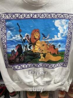 Vintage 90s Disney Lion King Sweatshirt Large Sun Sportswear 23x26