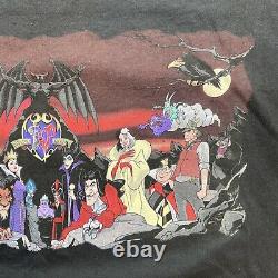 Vintage 90s Disney Villains T-shirt Mens Large Aladdin Lion King Hook Cruella