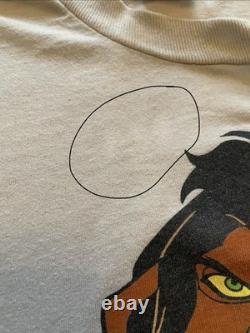 Vintage 90s Disney Villian Lion King Big Print Scar Mickey INC T Shirt M/L