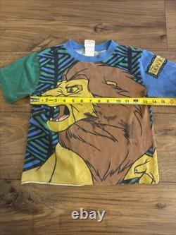 Vintage 90s Lion King All Over Mega Print Shirt Simba Size 3T Free Shipping