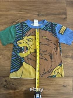 Vintage 90s Lion King All Over Mega Print Shirt Simba Size 3T Free Shipping