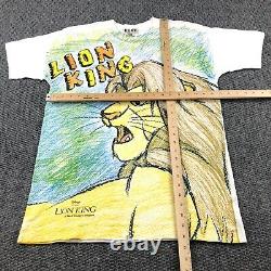 Vintage 90s Lion King Disney Movie Film Promo T Shirt Original AOP Adult Large