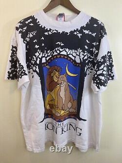 Vintage 90s Lion King Disney Movie Film Promo T Shirt Original AOP Adult OSFA XL
